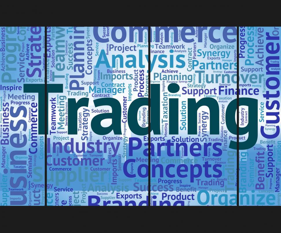 Free Image of Trading Word Shows Trade Text And Wordclouds 