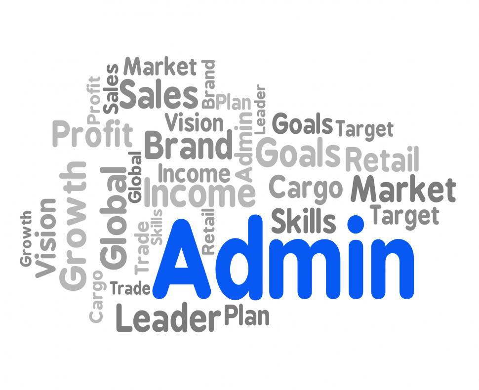 Free Image of Admin Word Shows Administration Management And Governance 