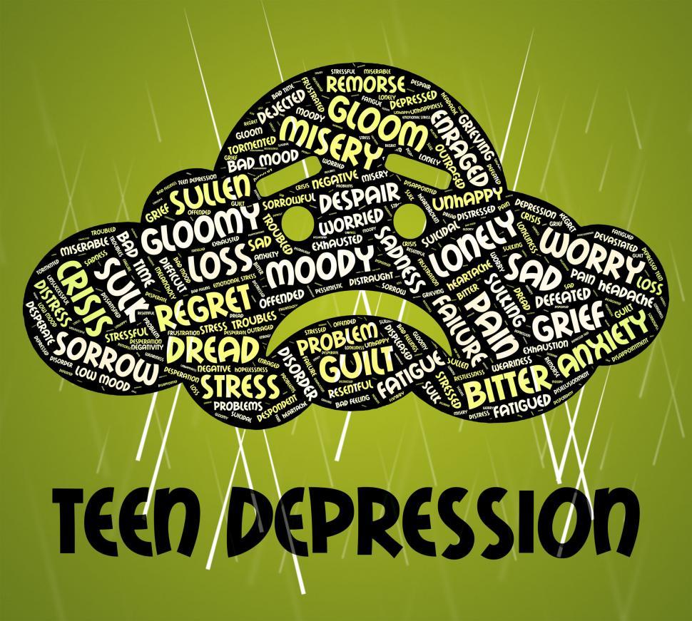 Free Image of Teen Depression Means Lost Hope And Anxiety 