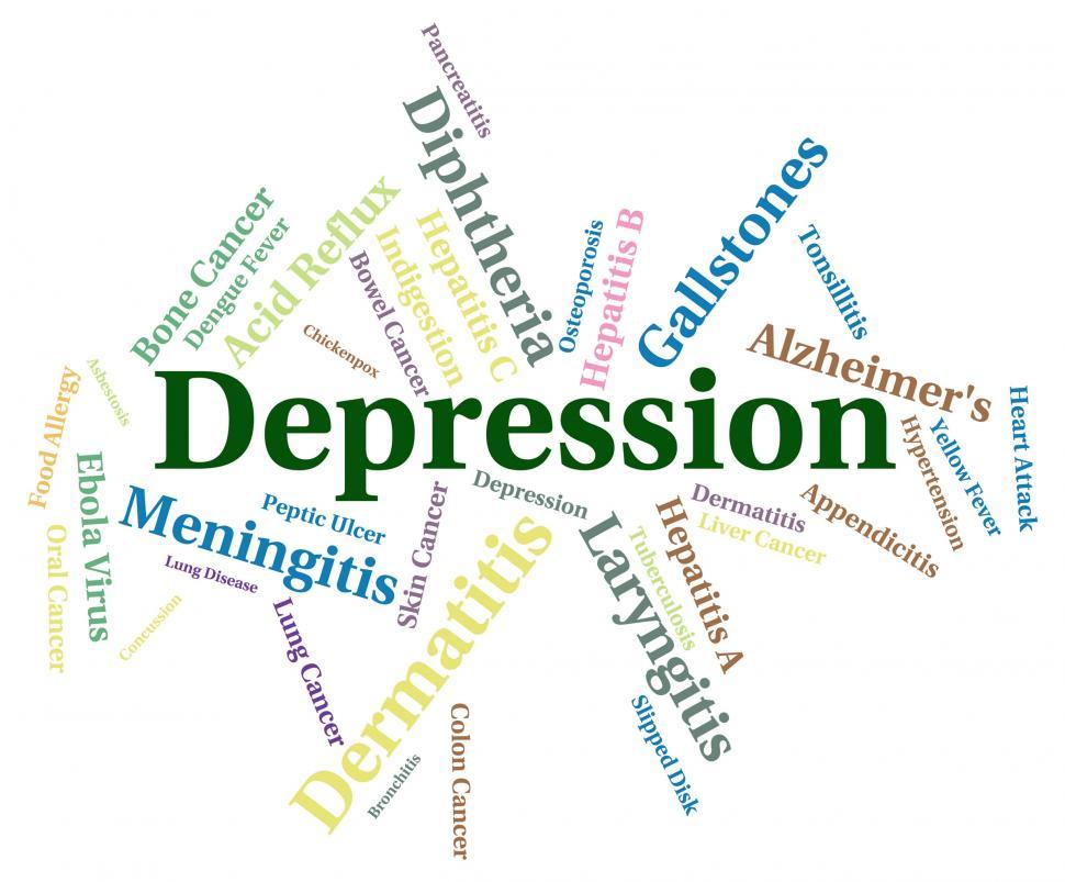 Free Image of Depression Word Represents Poor Health And Affliction 