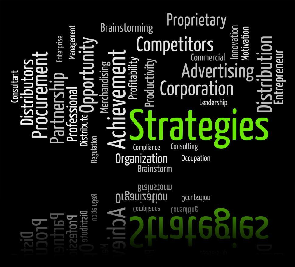 Free Image of Strategies Word Shows Strategy Vision And Plan 