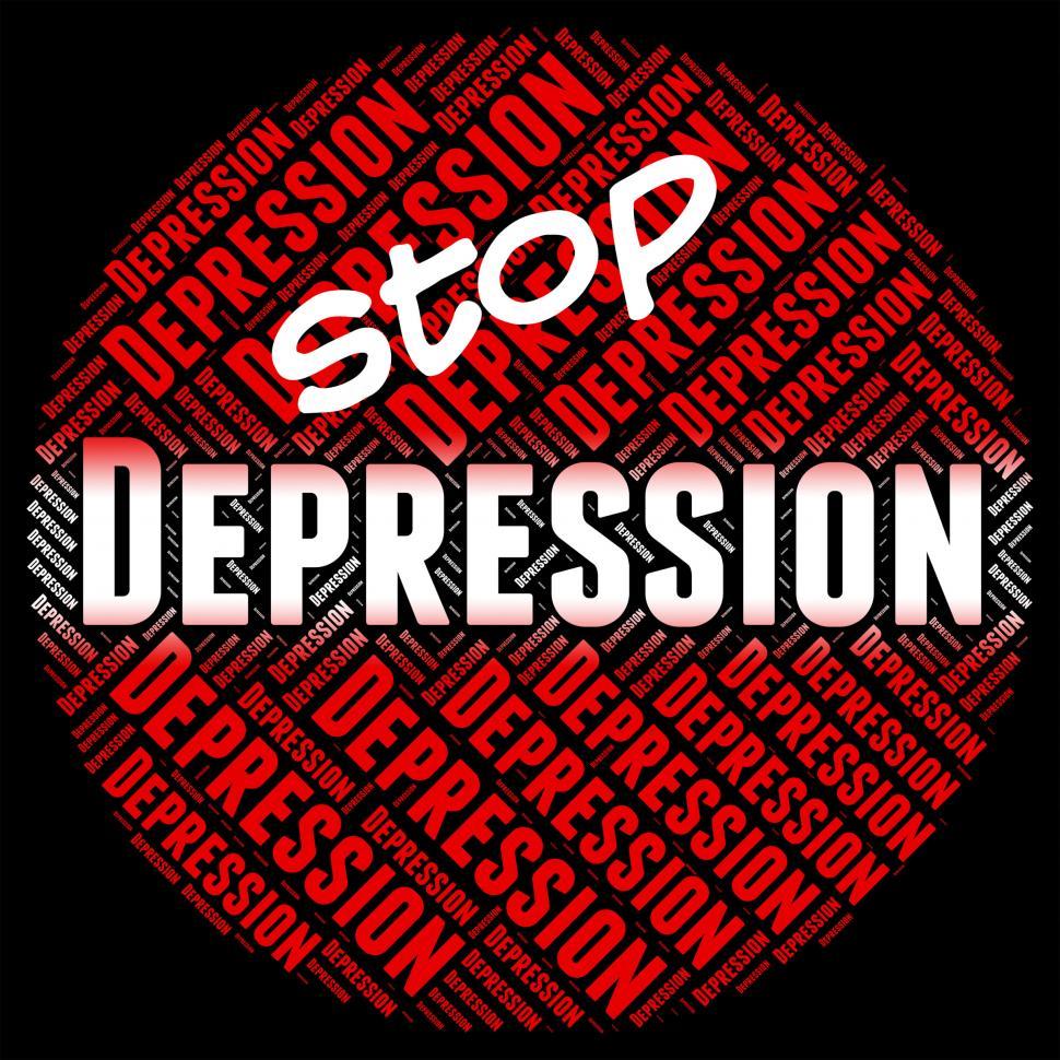 Free Image of Stop Depression Represents Lost Hope And Anxious 