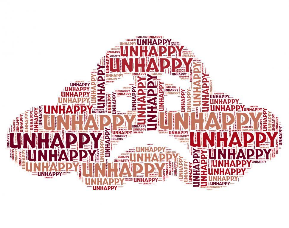Free Image of Unhappy Word Means Broken Hearted And Despairing 