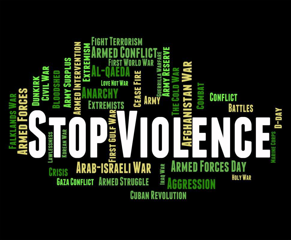 Free Image of Stop Violence Means Warning Sign And Brutality 