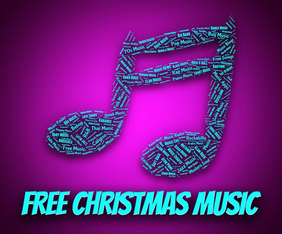 Free Image of Free Christmas Music Represents No Cost And Noel 