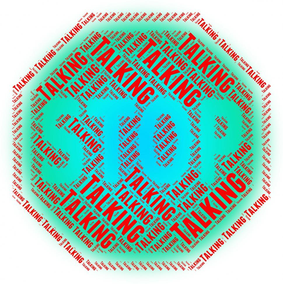 Free Image of Stop Talking Means Warning Sign And Chat 