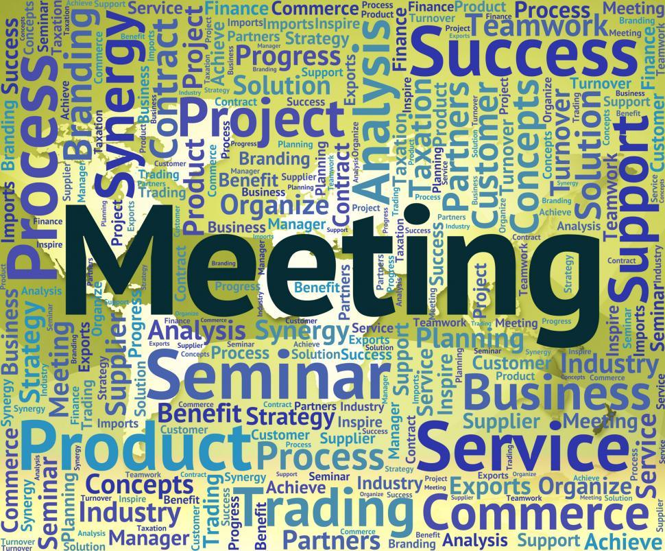 Free Image of Meeting Word Represents Get Together And Assembly 