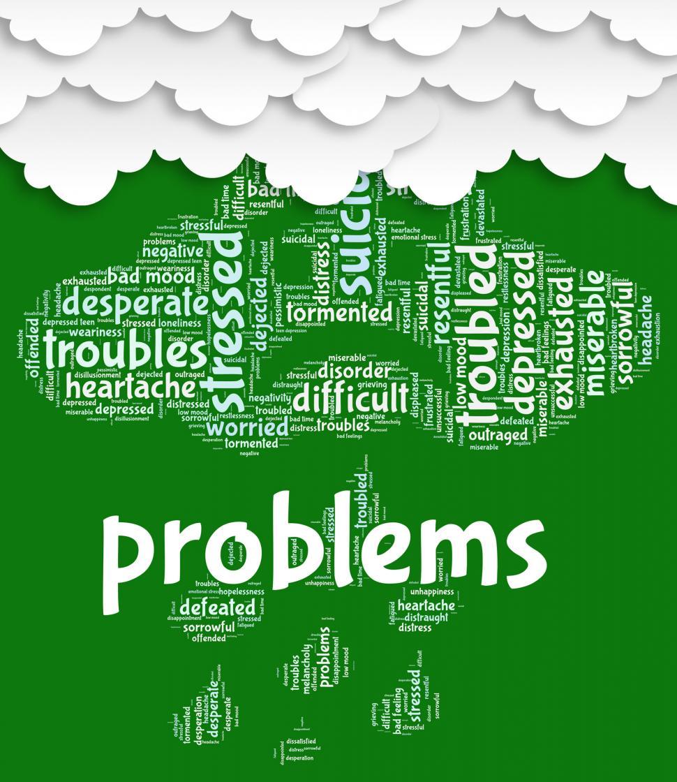 Free Image of Problems Word Shows Stumbling Block And Complication 