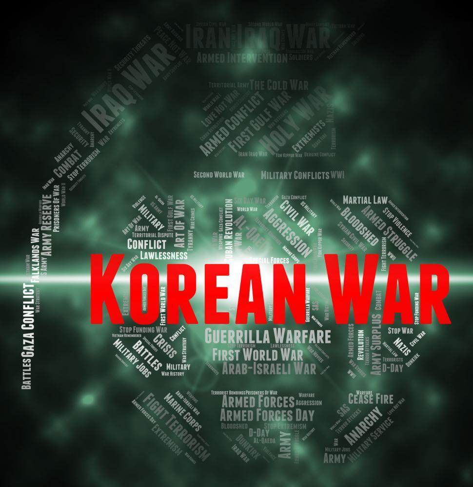Free Image of Korean War Means Military Action And Chosungul 