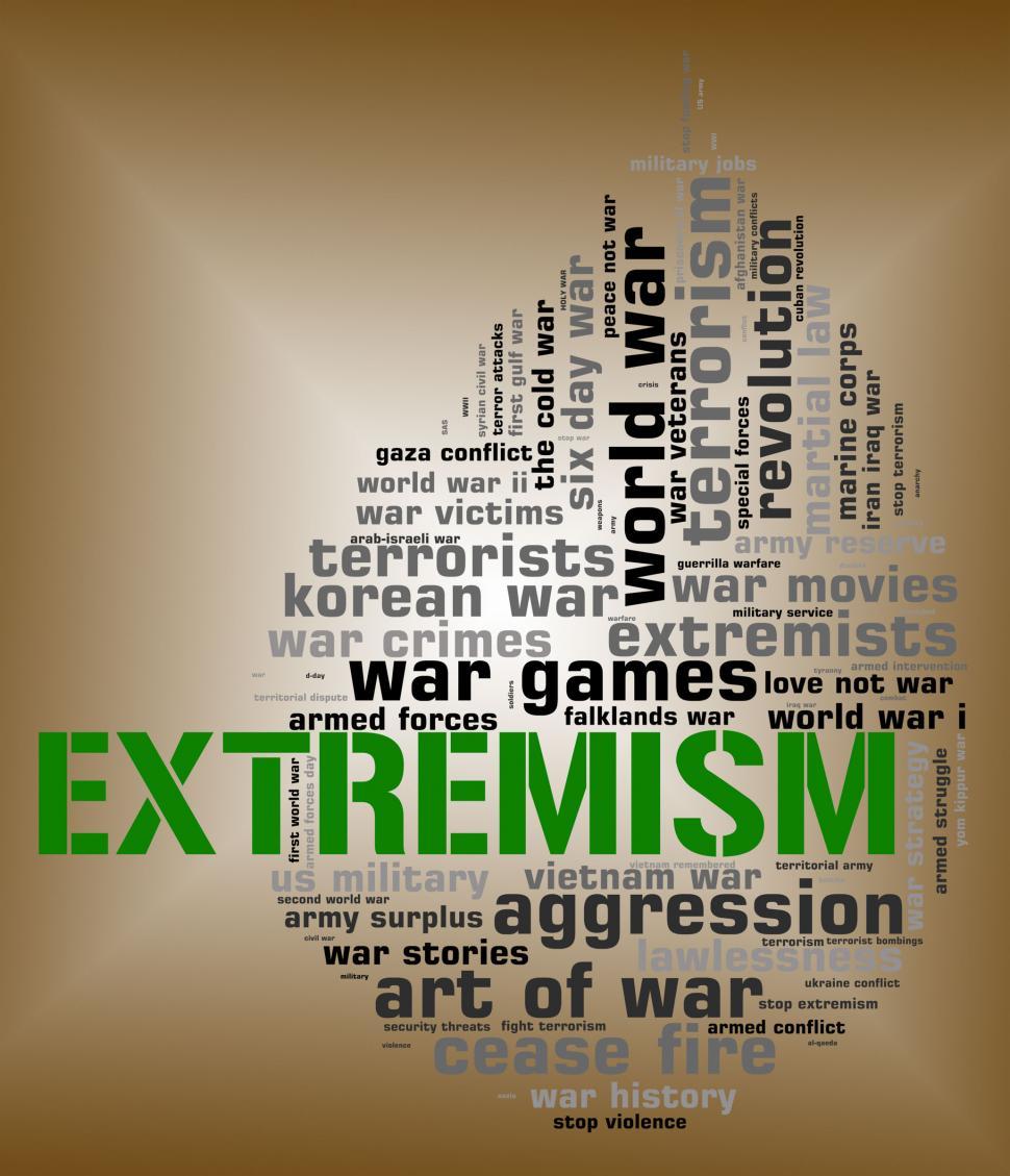 Free Image of Extremism Word Shows Military Action And Activism 