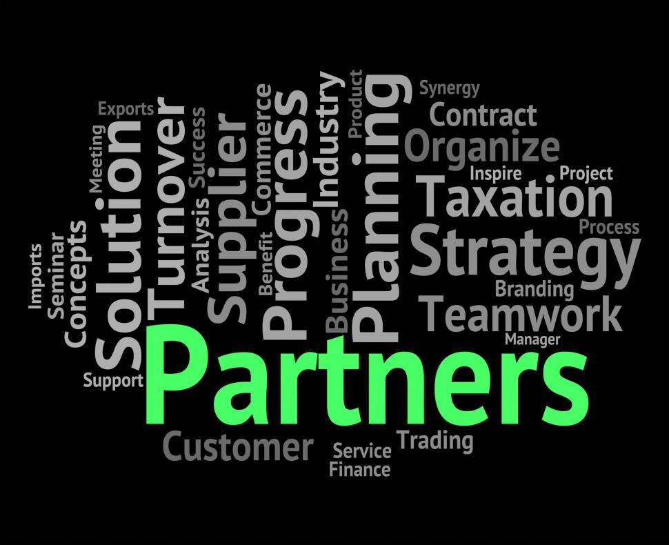 Free Image of Partners Word Represents Working Together And Group 