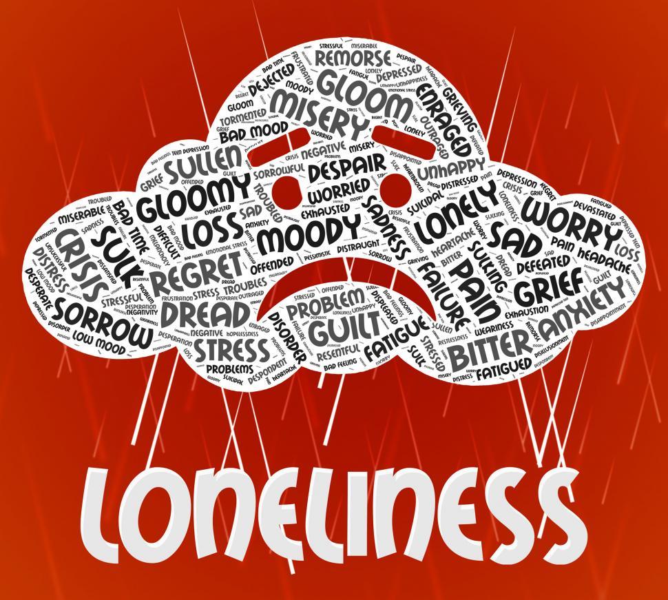 Free Image of Loneliness Word Means Wordclouds Unwanted And Friendless 