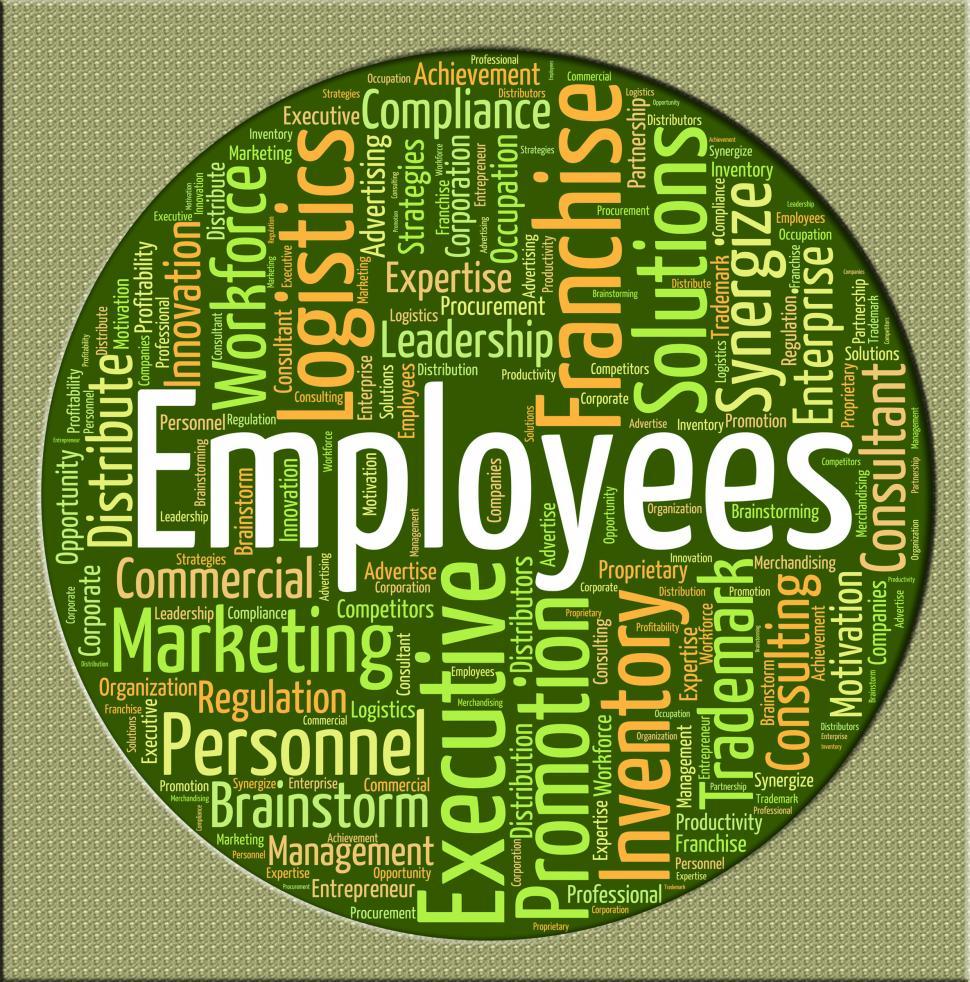 Free Image of Employees Word Represents Member Of Staff And Breadwinner 
