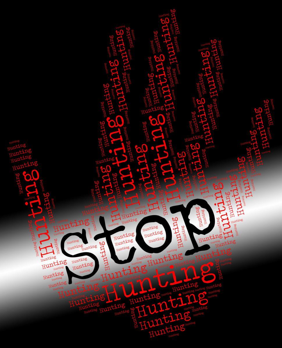 Free Image of Stop Hunting Indicates Blood Sports And Danger 