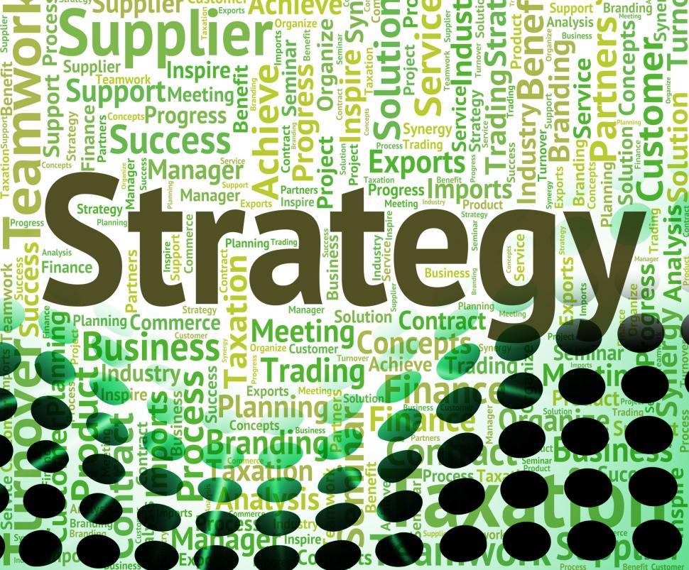 Free Image of Strategy Word Represents Strategic Wordclouds And Plan 