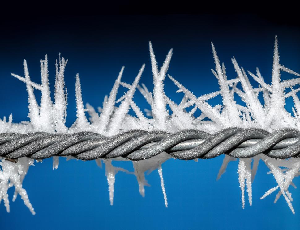 Free Image of Ice-covered Rope Hanging 