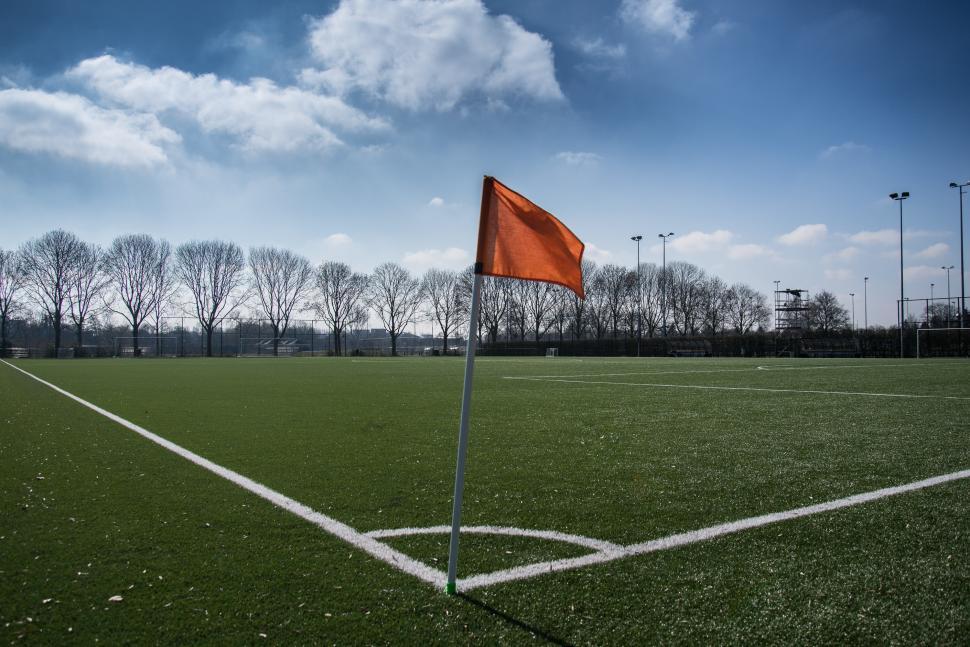 Free Image of Soccer Field With Flag 