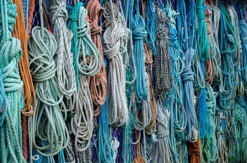 Free Image of Assorted Ropes Hanging on Wall 