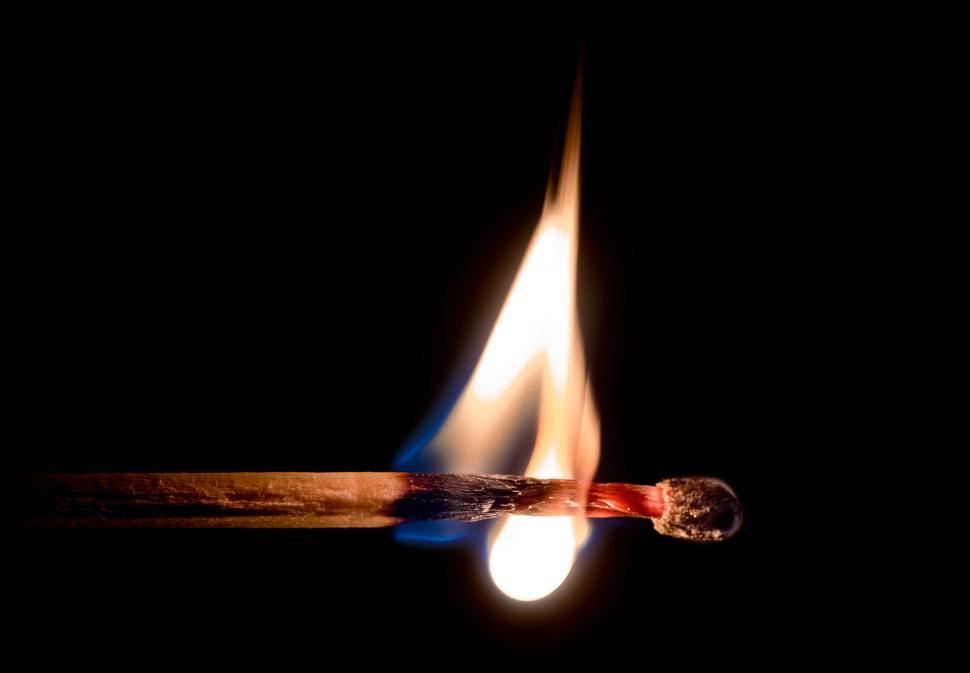 Free Image of Matchstick With Lit Match 