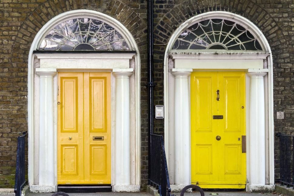 Free Image of Yellow Doors 