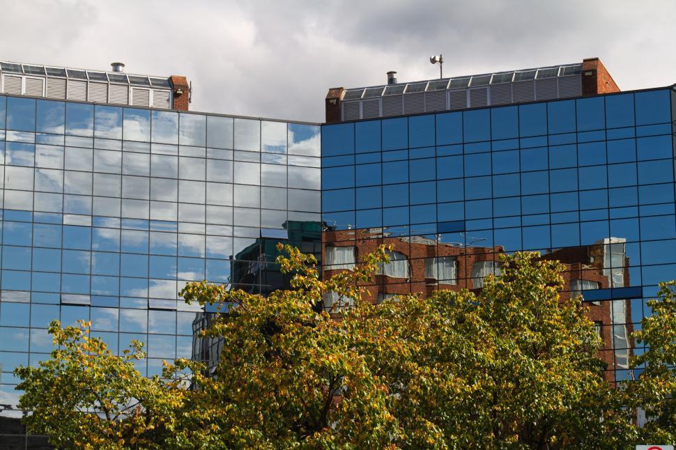Free Image of Building reflection 
