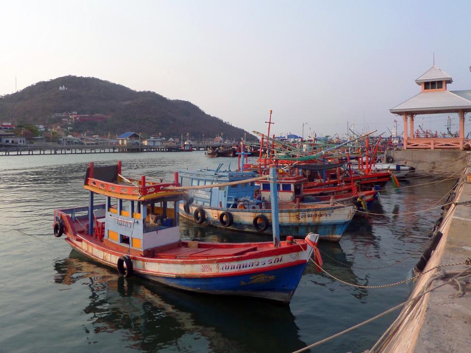 Free Image of Moored fishing boats 