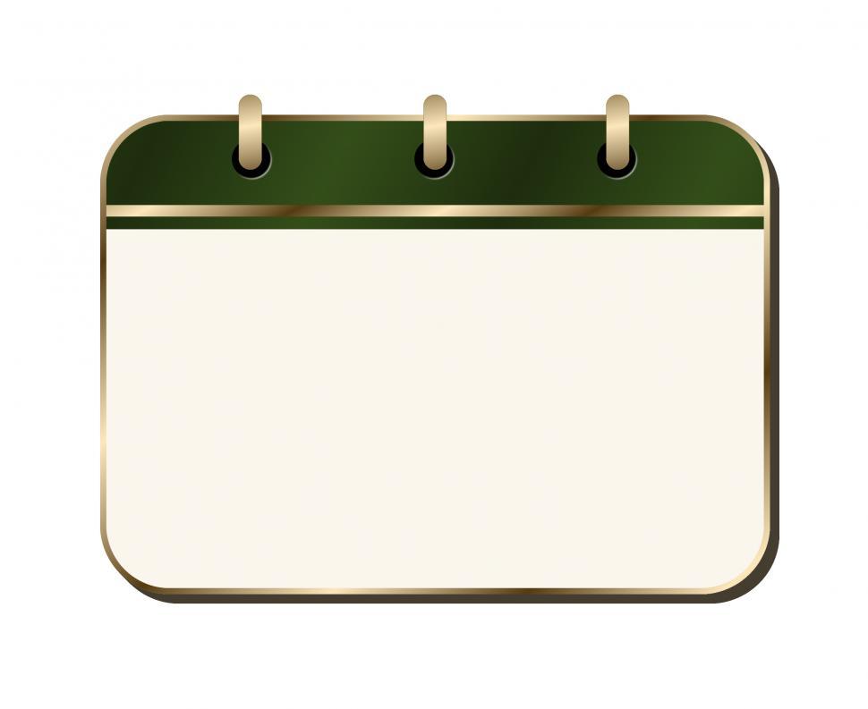 Free Image of Green and Gold Notepad  