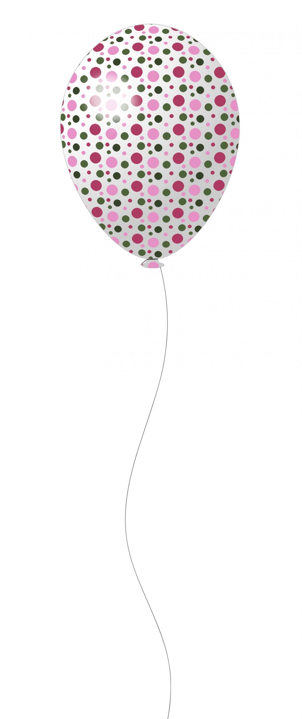 Free Image of White Balloon with Colorful Dots  
