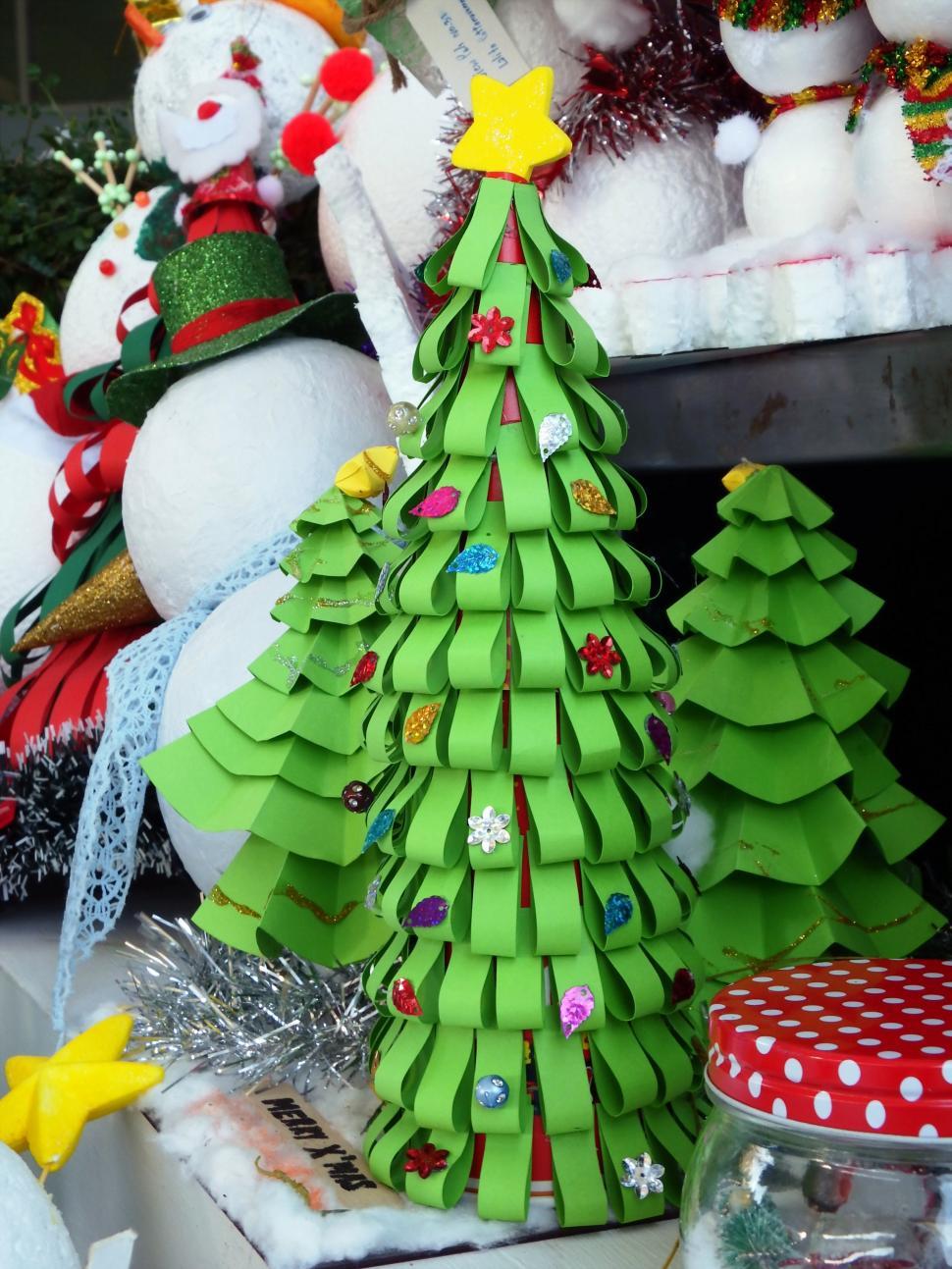 Download Free Stock Photo of Paper craft Christmas tree  