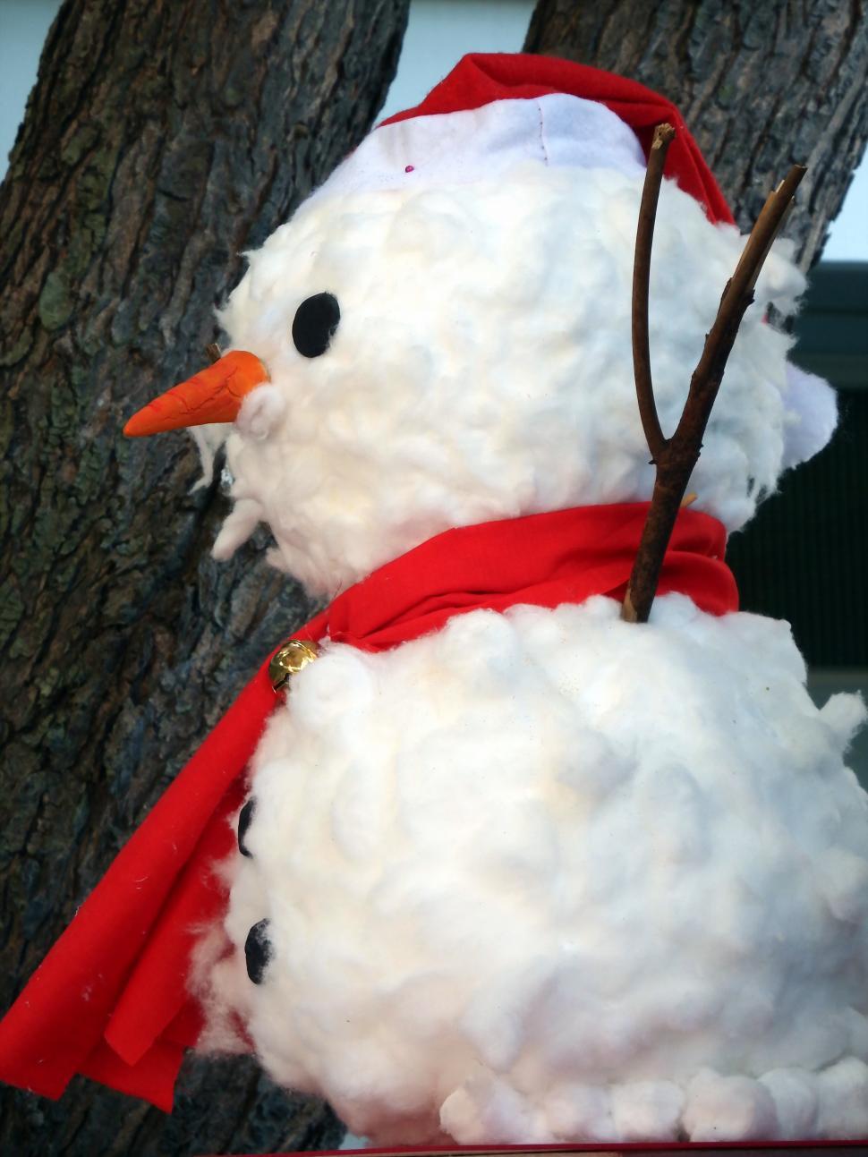 Free Image of Cotton Wool Craft Snowman  