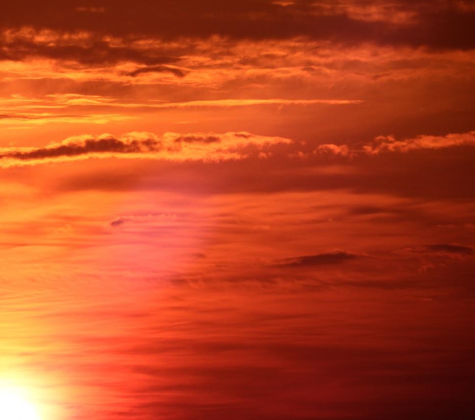 Free Image of Orange Sunset Sky  