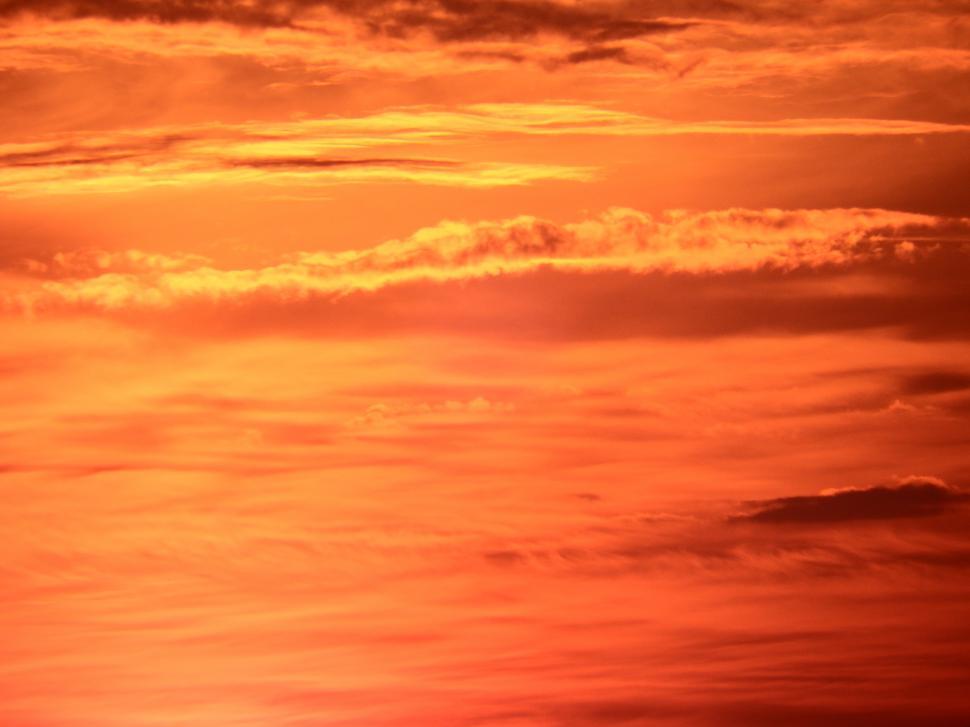 Download Free Stock Photo of Bright Orange Sunset 