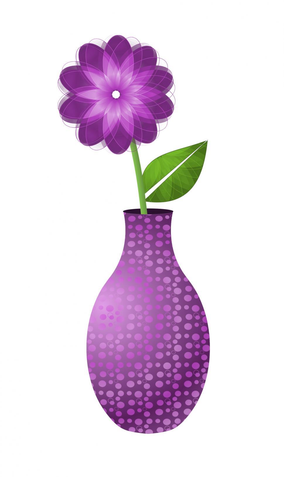Free Image of Pink Abstract Flower in Vase  