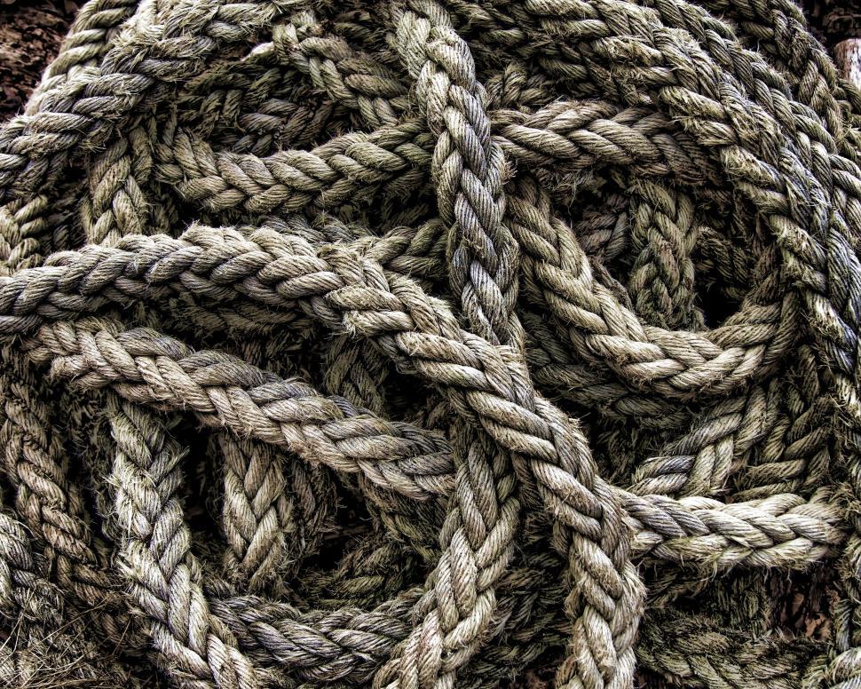 Free Image of Close Up of a Pile of Rope 