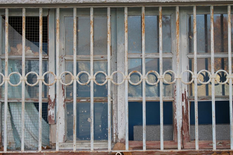 Free Image of Antique Window With Metal Bars 