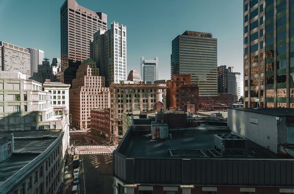 Free Image of Urban Landscape With Tall Skyscrapers 
