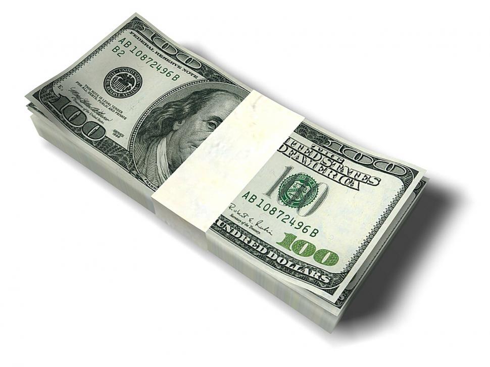 Download Free Stock Photo of Bundle of Dollars Money 