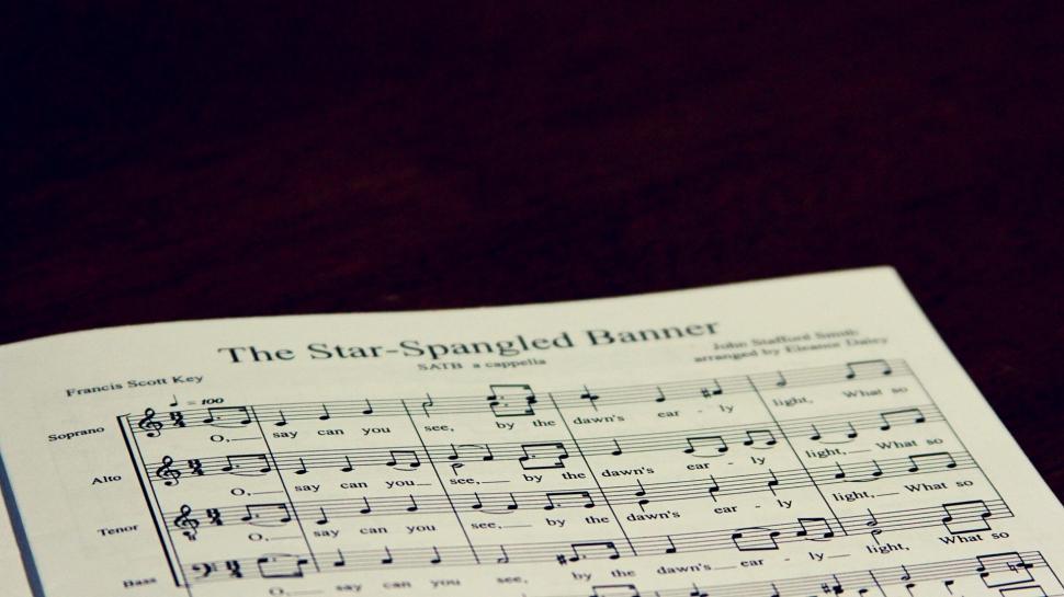 Free Image of Close Up of Sheet Music on a Table 