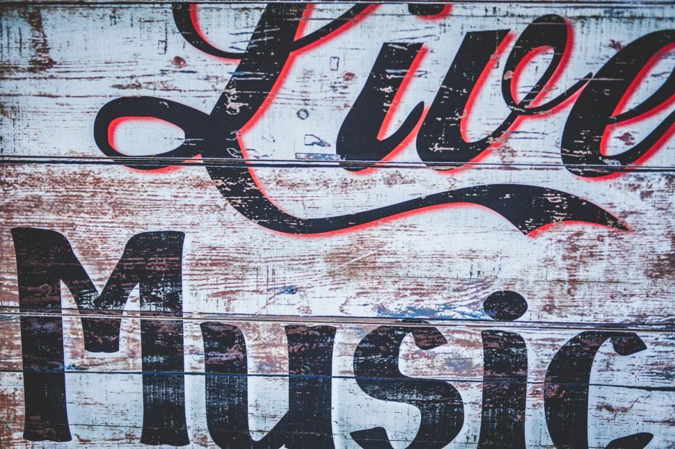 Free Image of Live Music Sign 