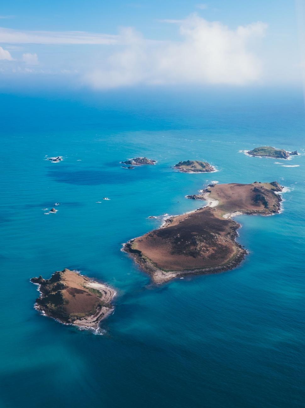 Free Image of Aerial View of Island in the Ocean 