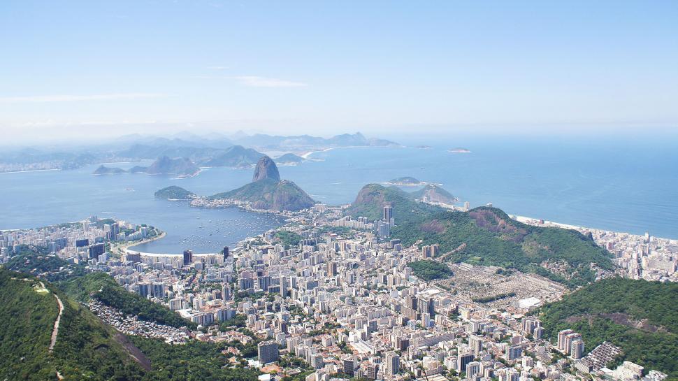 Free Image of City of Rio Overlooking From Mountain Top 