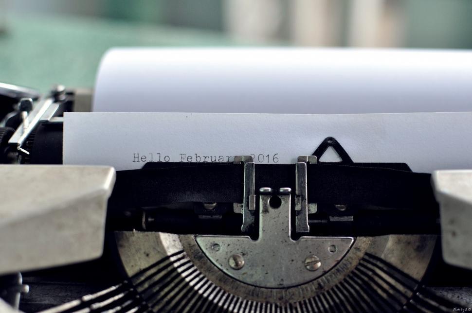 Free Image of Close Up of a Typewriter With Paper 