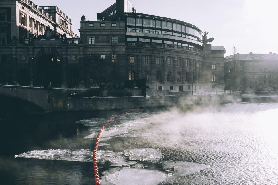 Free Image of Massive Body of Water Emitting Steam 