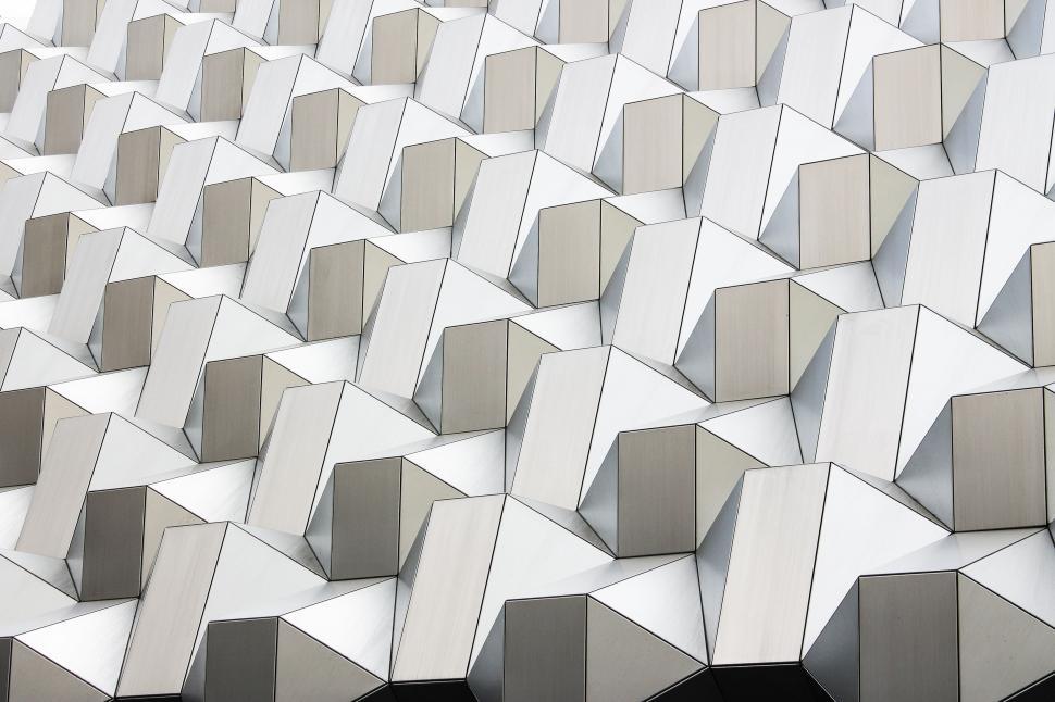Free Image of Close Up of a Cubes Wall 