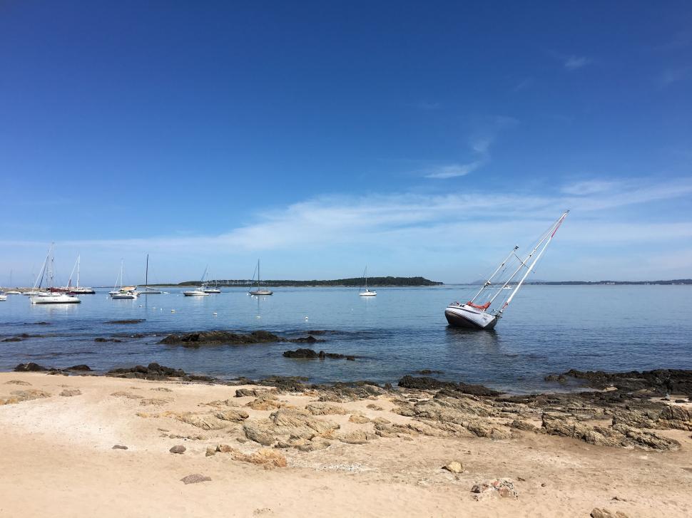 Free Image of Boats on Water at the Beach 