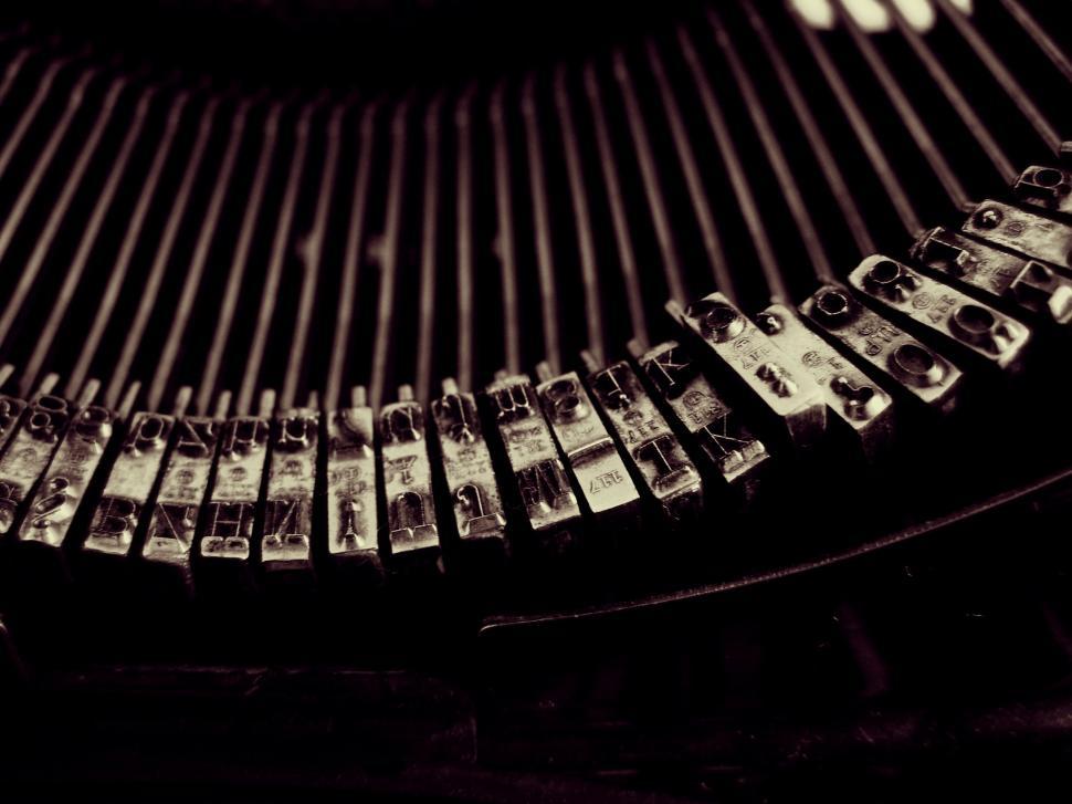 Free Image of Close Up of an Old Fashioned Typewriter 