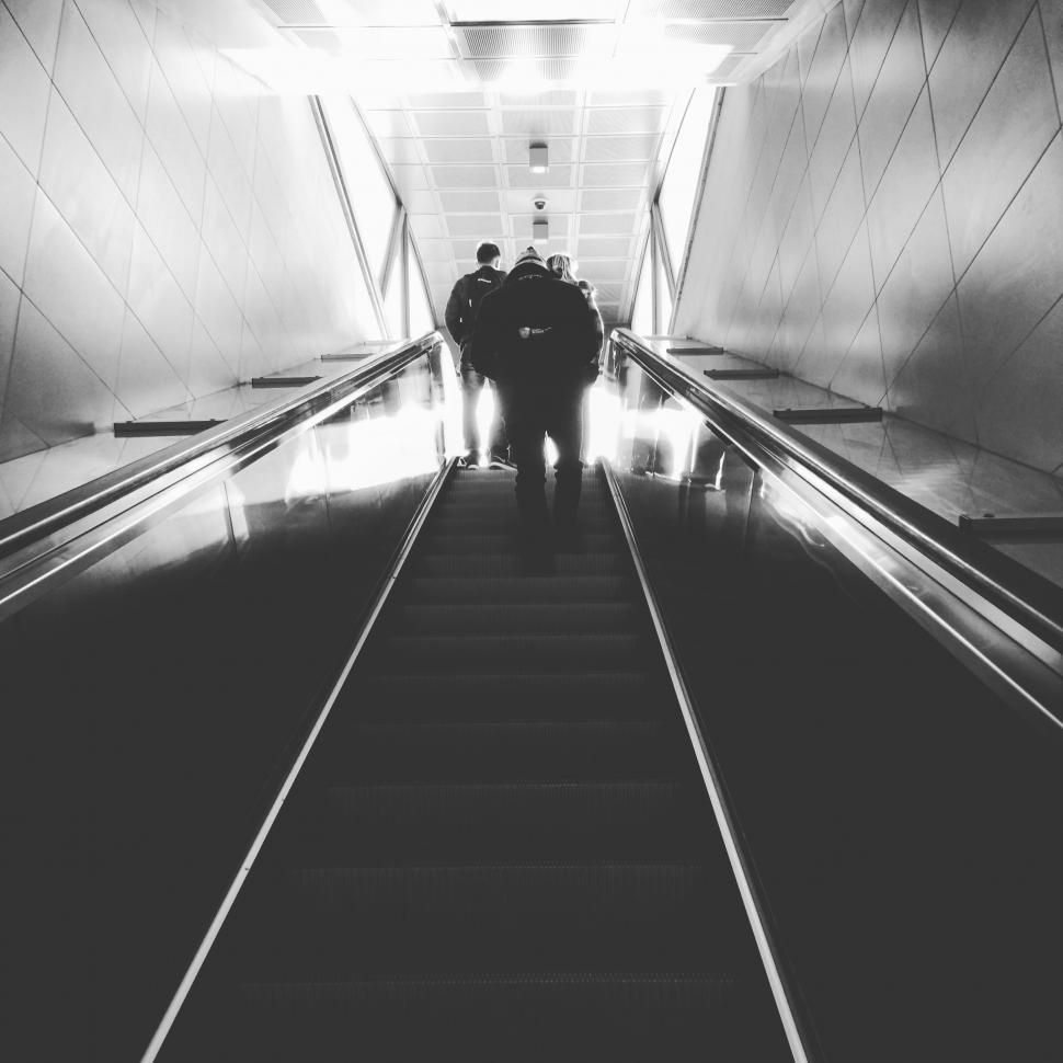 Free Image of Couple Walking Down Stairs 