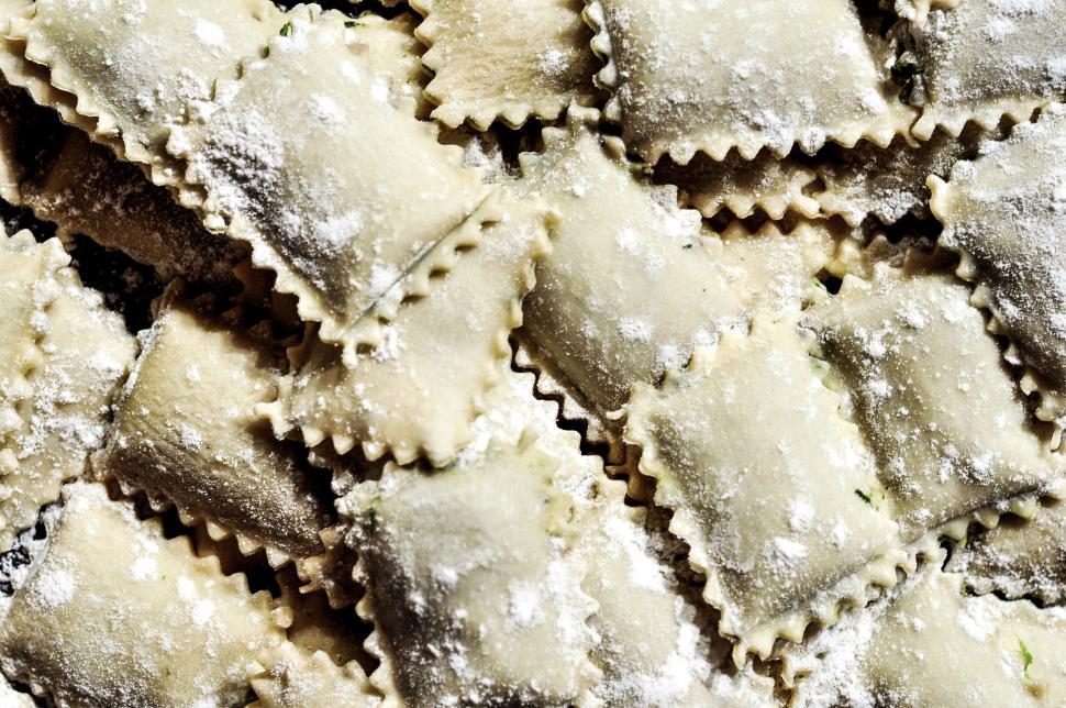 Free Image of Close Up of a Plate of Ravioli 