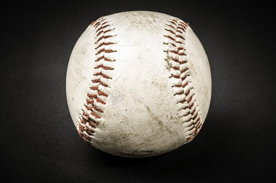 Free Image of Baseball on Black Background 