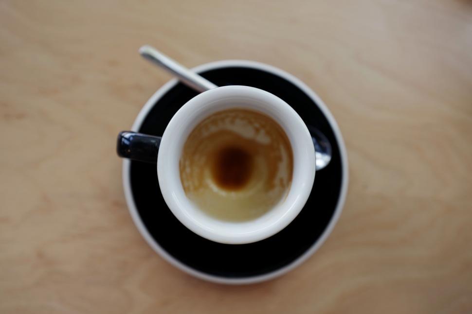 Free Image of A Cup of Coffee With a Spoon 